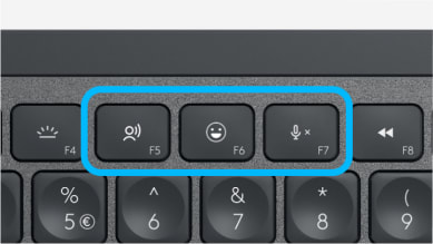 Close up shot of productivity keys on MX keys for business
